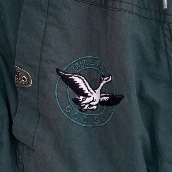 Vintage Triple F.A.T. Goose Men's Green Down Parka Jacket Size L - Picture 4 of 12